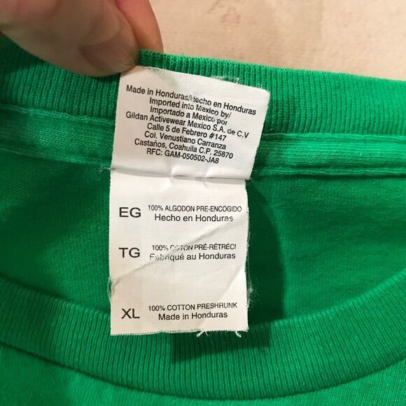 Christmas Story Oh Fudge Ralphie Upcycled Tee Fringe Green Sz XL - Picture 7 of 10